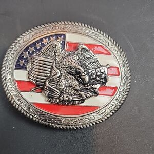 eagle and flag USA Belt Buckle